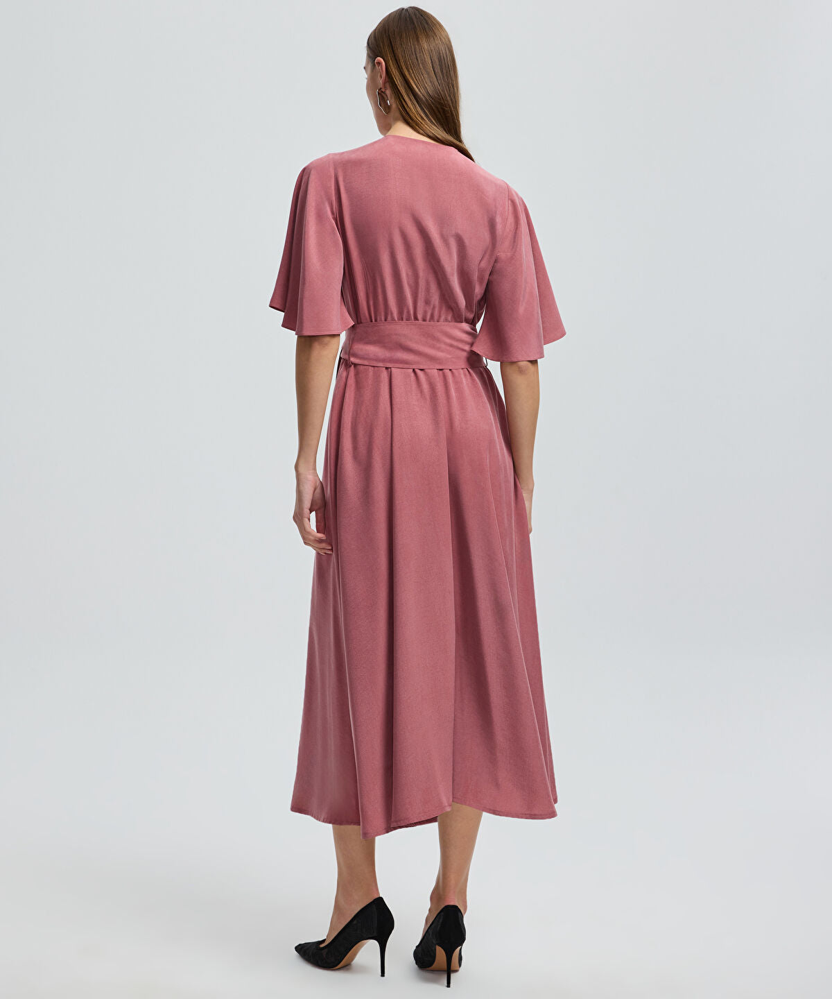 Embroidered Cupro Dress