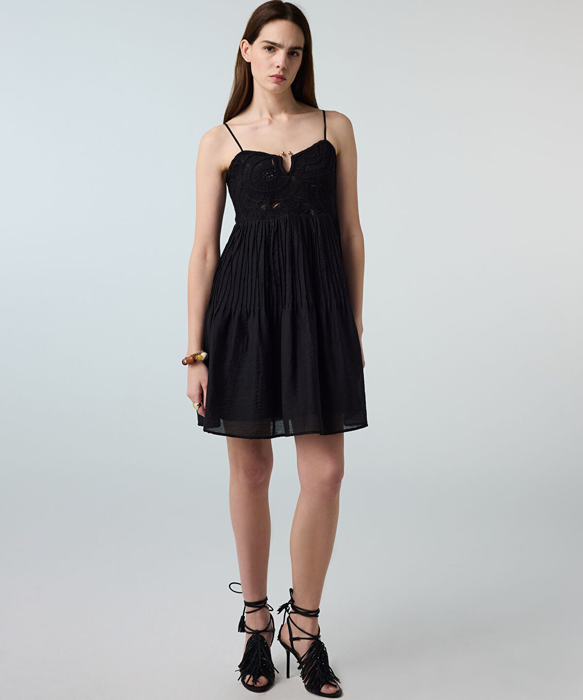 Crochet-Panel Dress