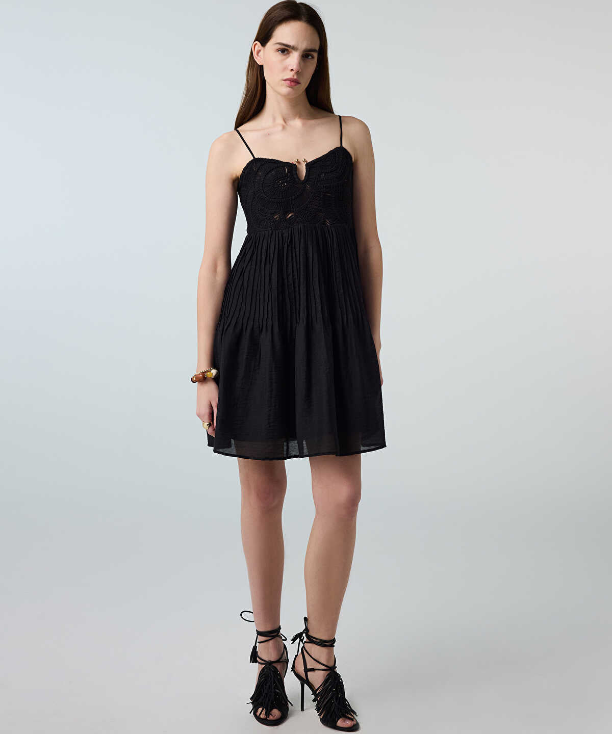 Crochet-Panel Dress