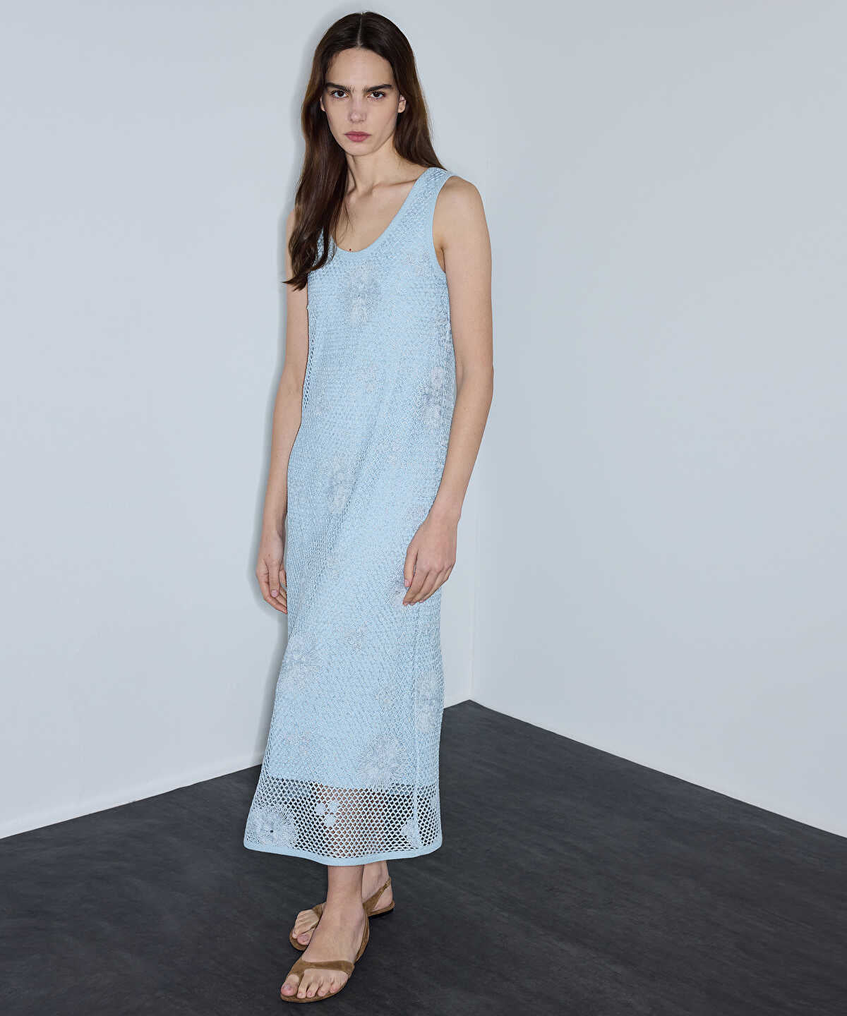 Open-Knit Crochet Dress