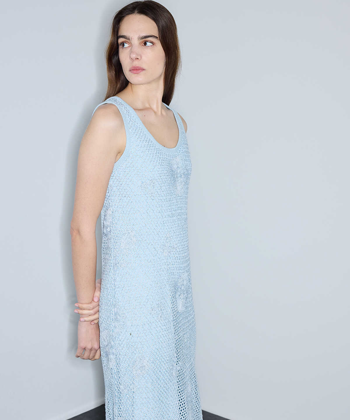 Open-Knit Crochet Dress