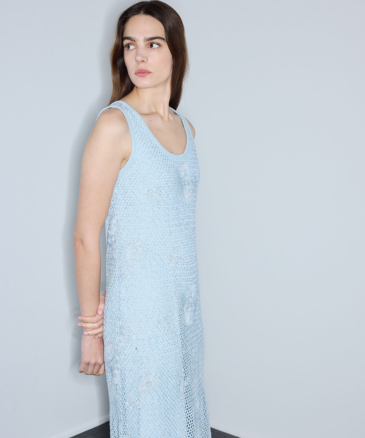 Open-Knit Crochet Dress