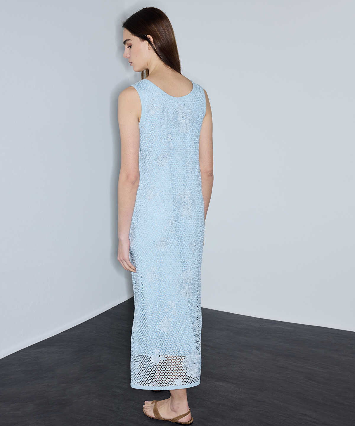 Open-Knit Crochet Dress