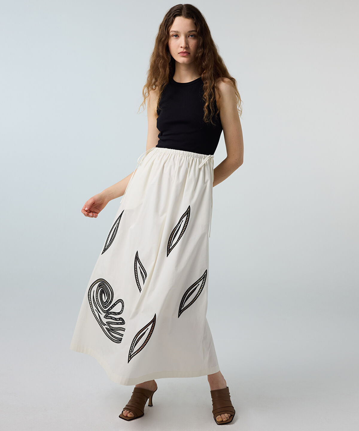 Mixed-Media Embroidered Dress