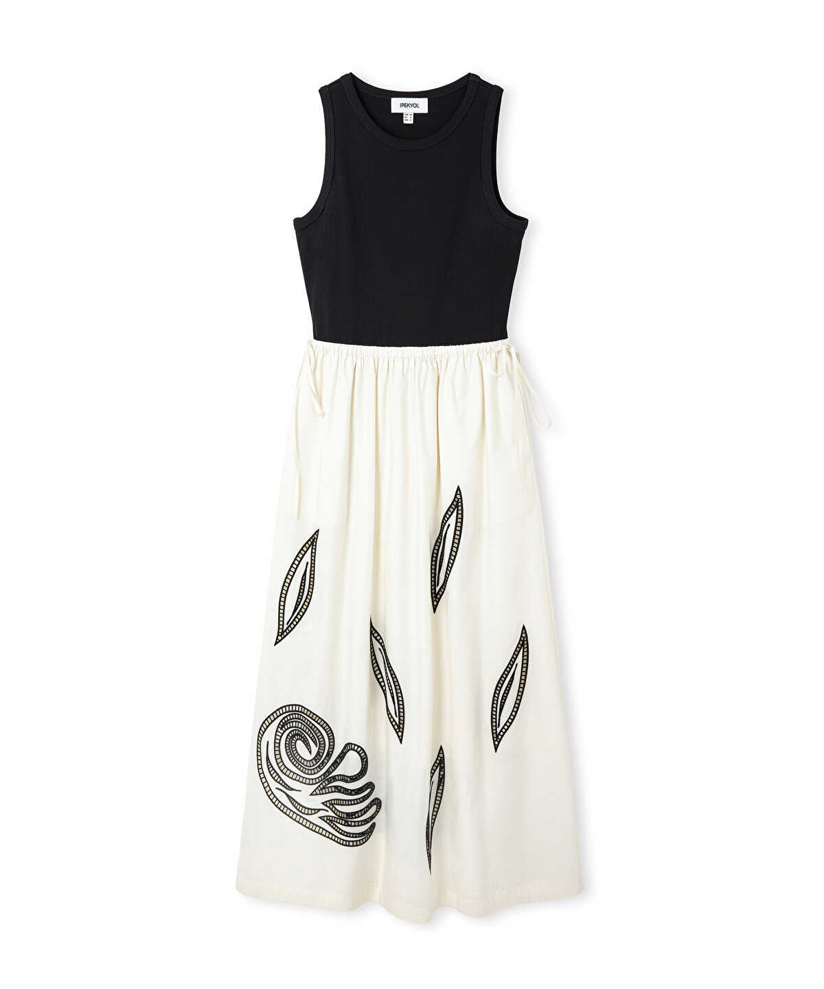 Mixed-Media Embroidered Dress