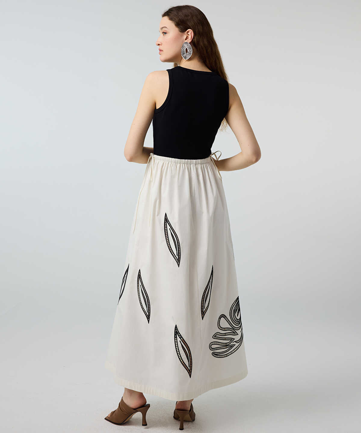 Mixed-Media Embroidered Dress