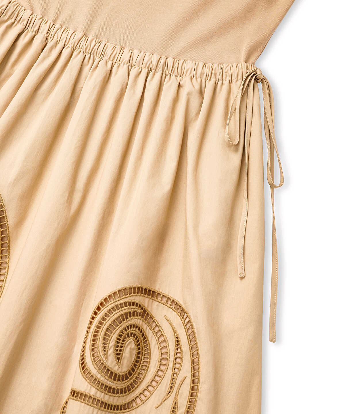 Mixed-Media Embroidered Dress