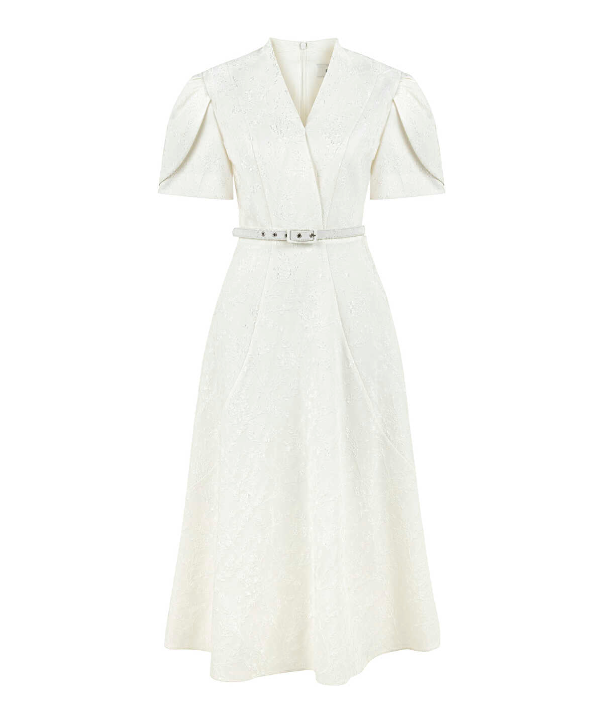 V-Neck Jacquard Dress