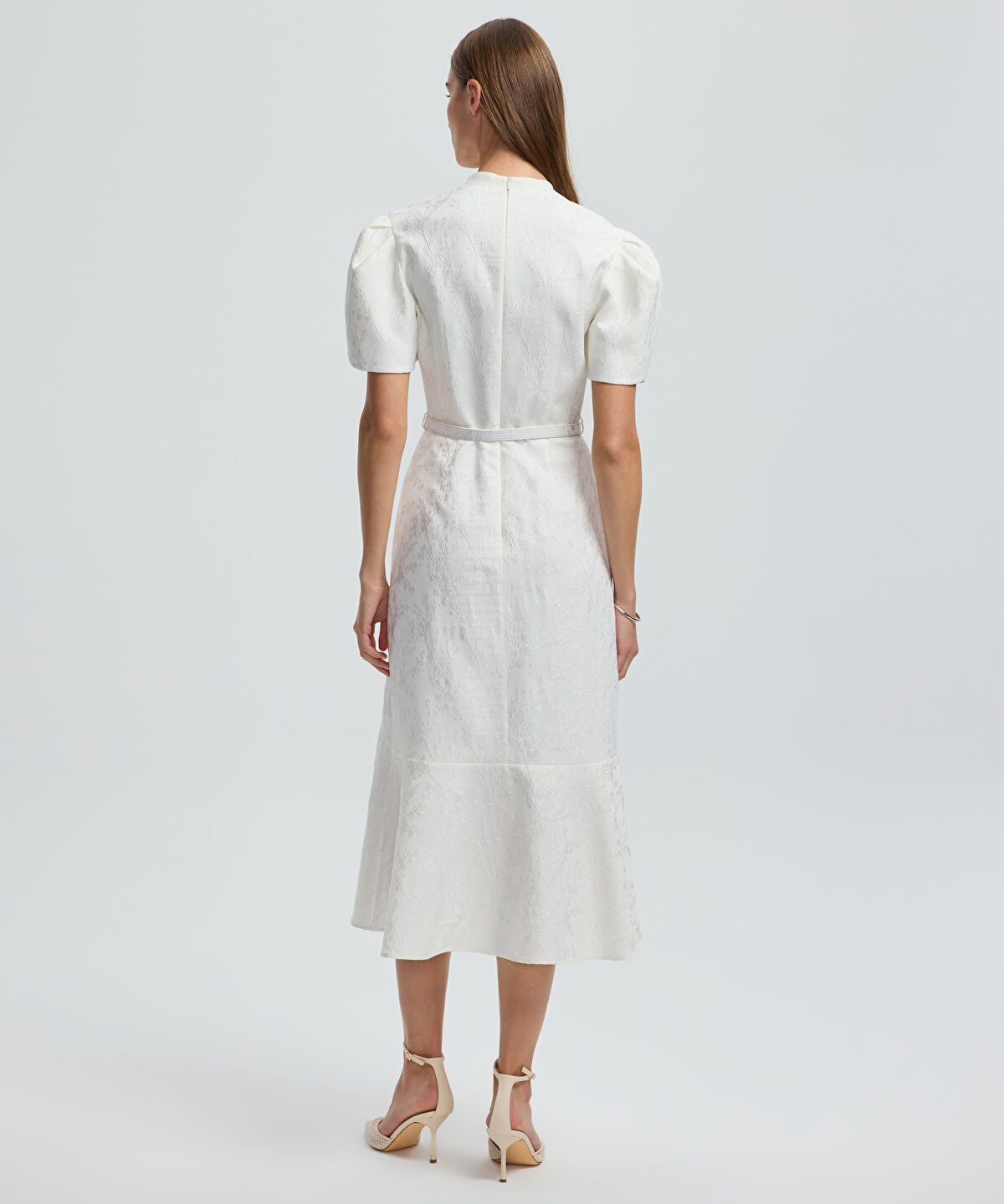 V-Neck Jacquard Dress