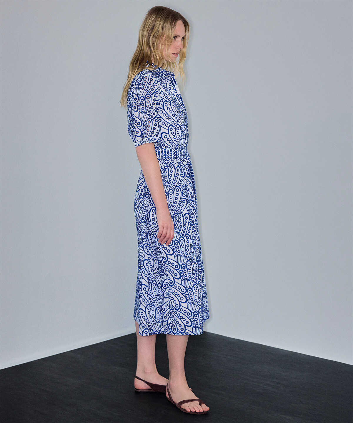 Embroidered Shirt Dress