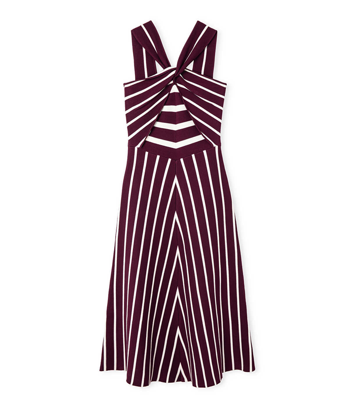 Striped Knit Halter Dress