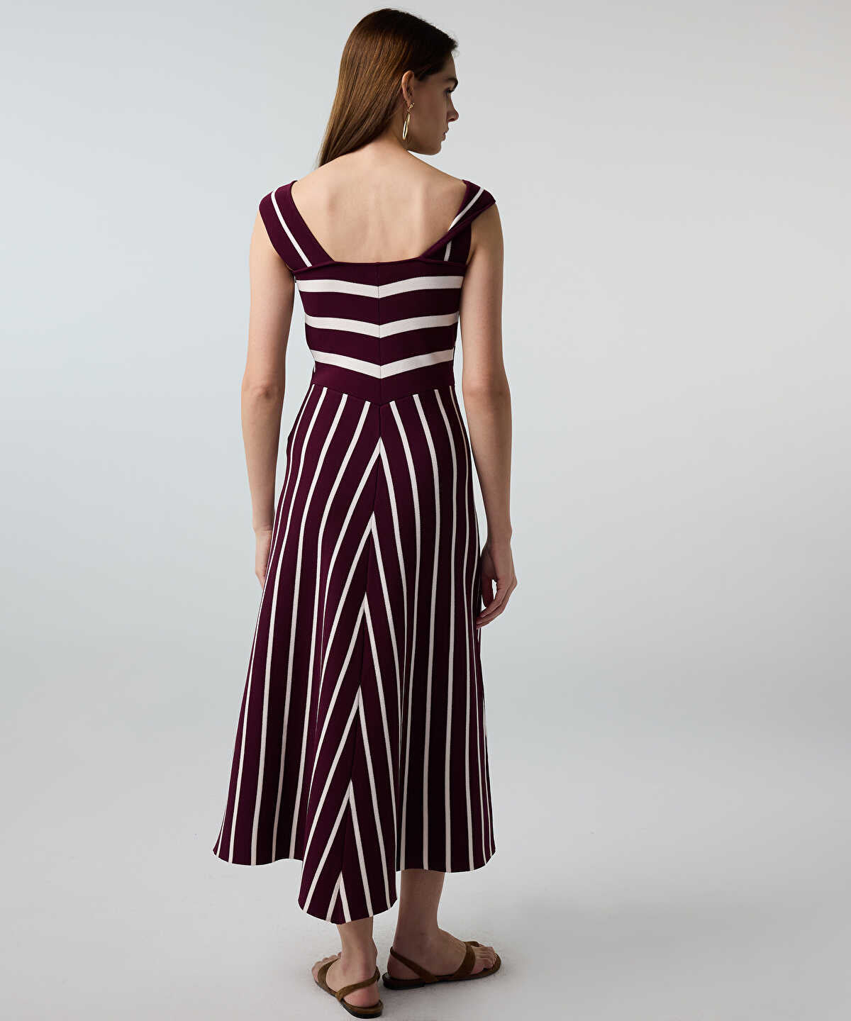 Striped Knit Halter Dress