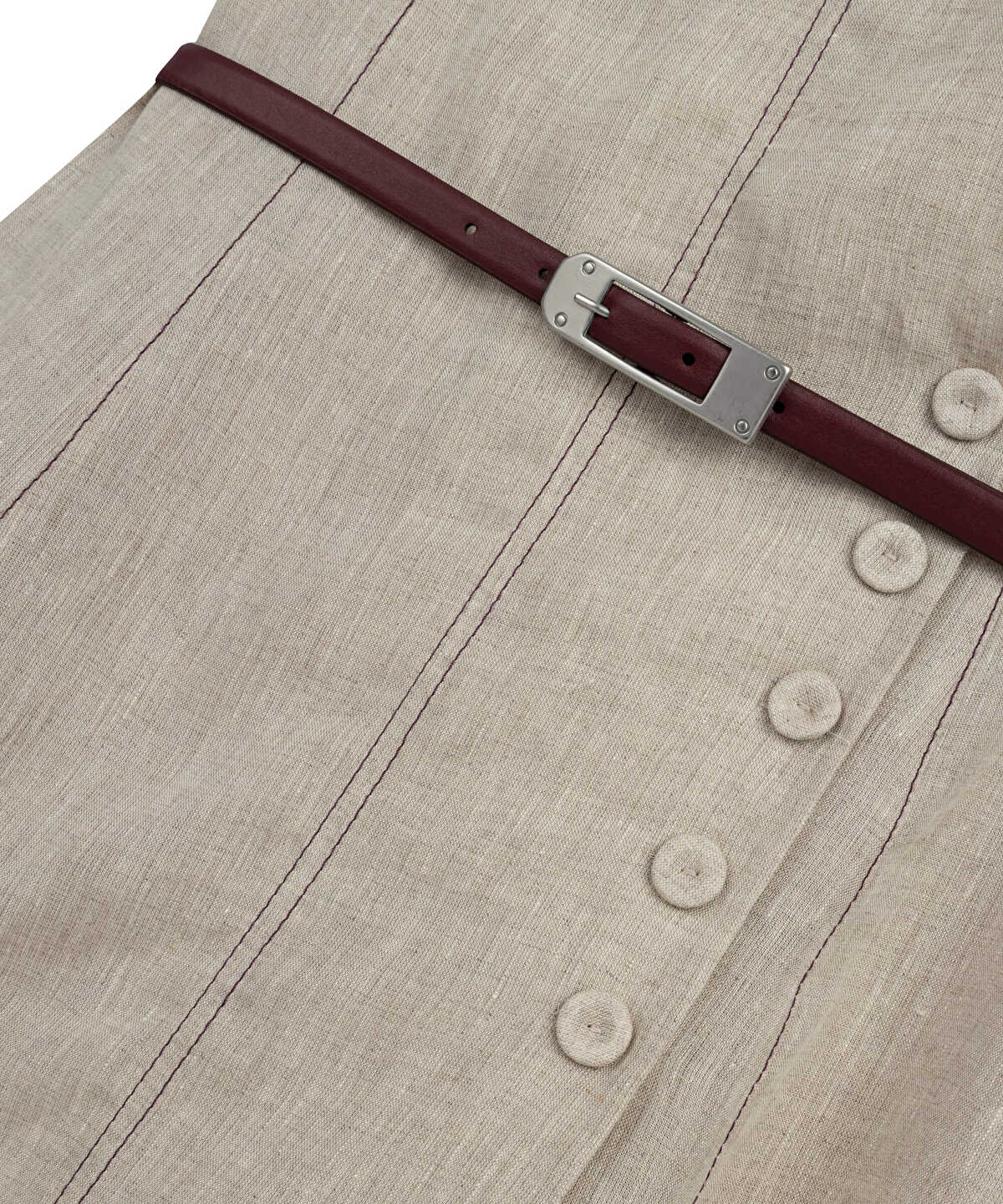Belted Linen Dress