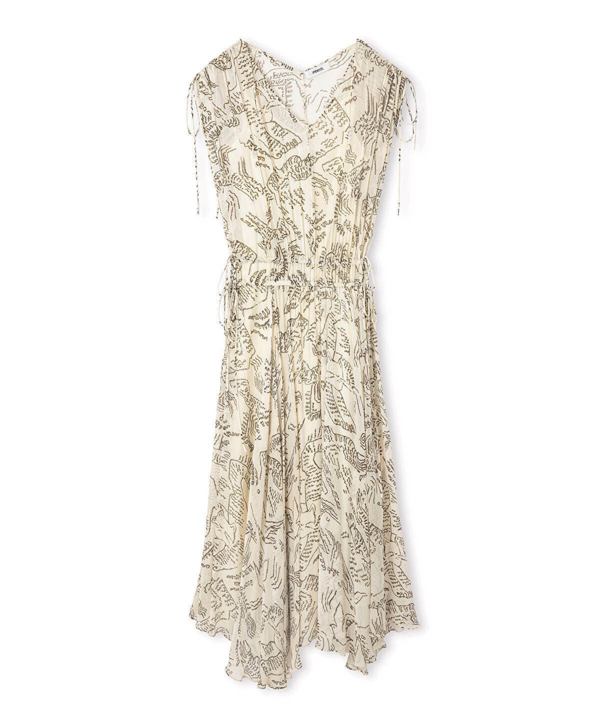Printed Viscose Asymmetric Dress