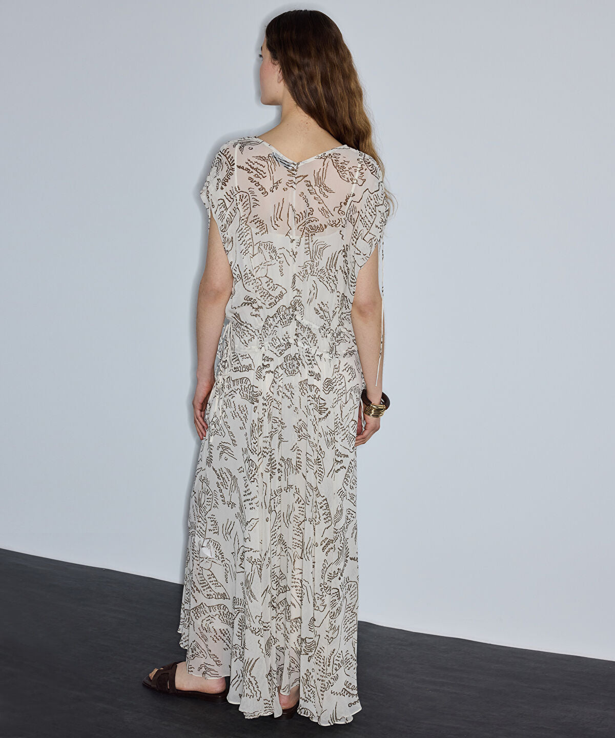 Printed Viscose Asymmetric Dress