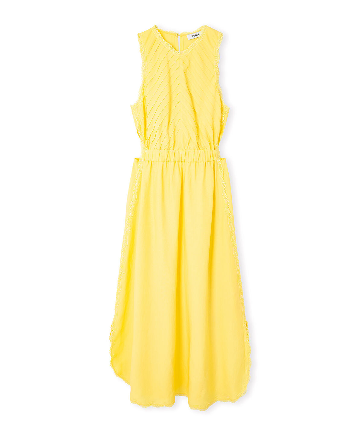 Cutout Linen-Blend Dress