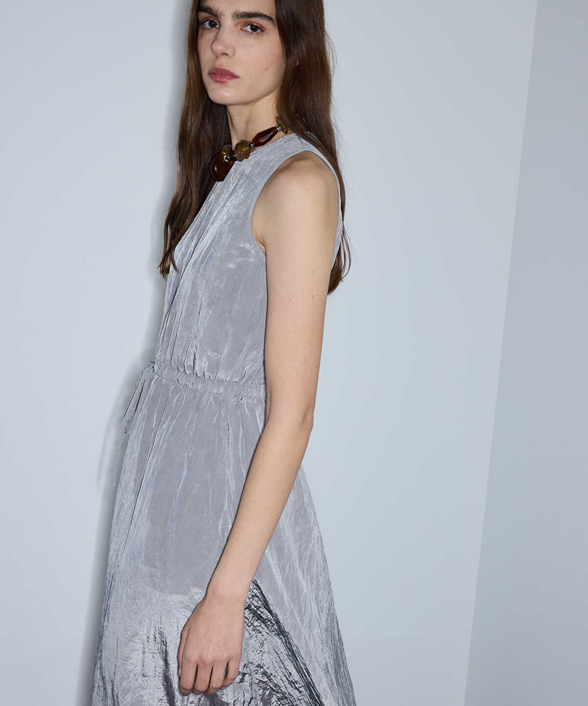 Crinkled-Texture Dress