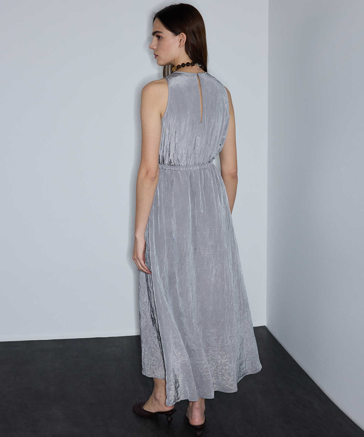 Crinkled-Texture Dress