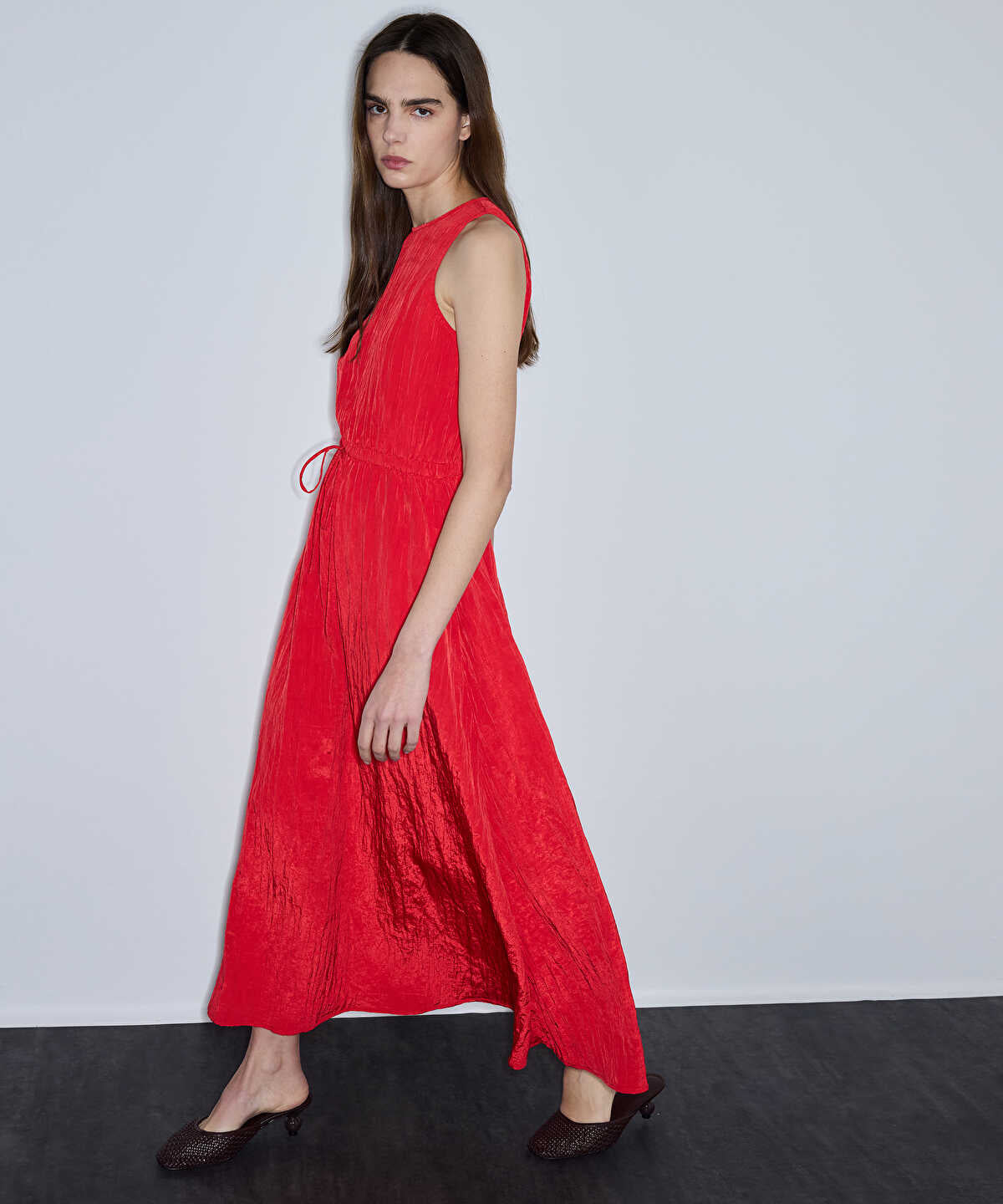 Crinkled-Texture Dress