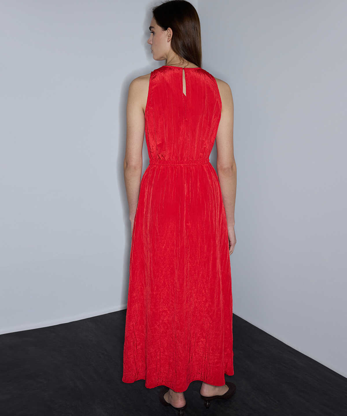 Crinkled-Texture Dress