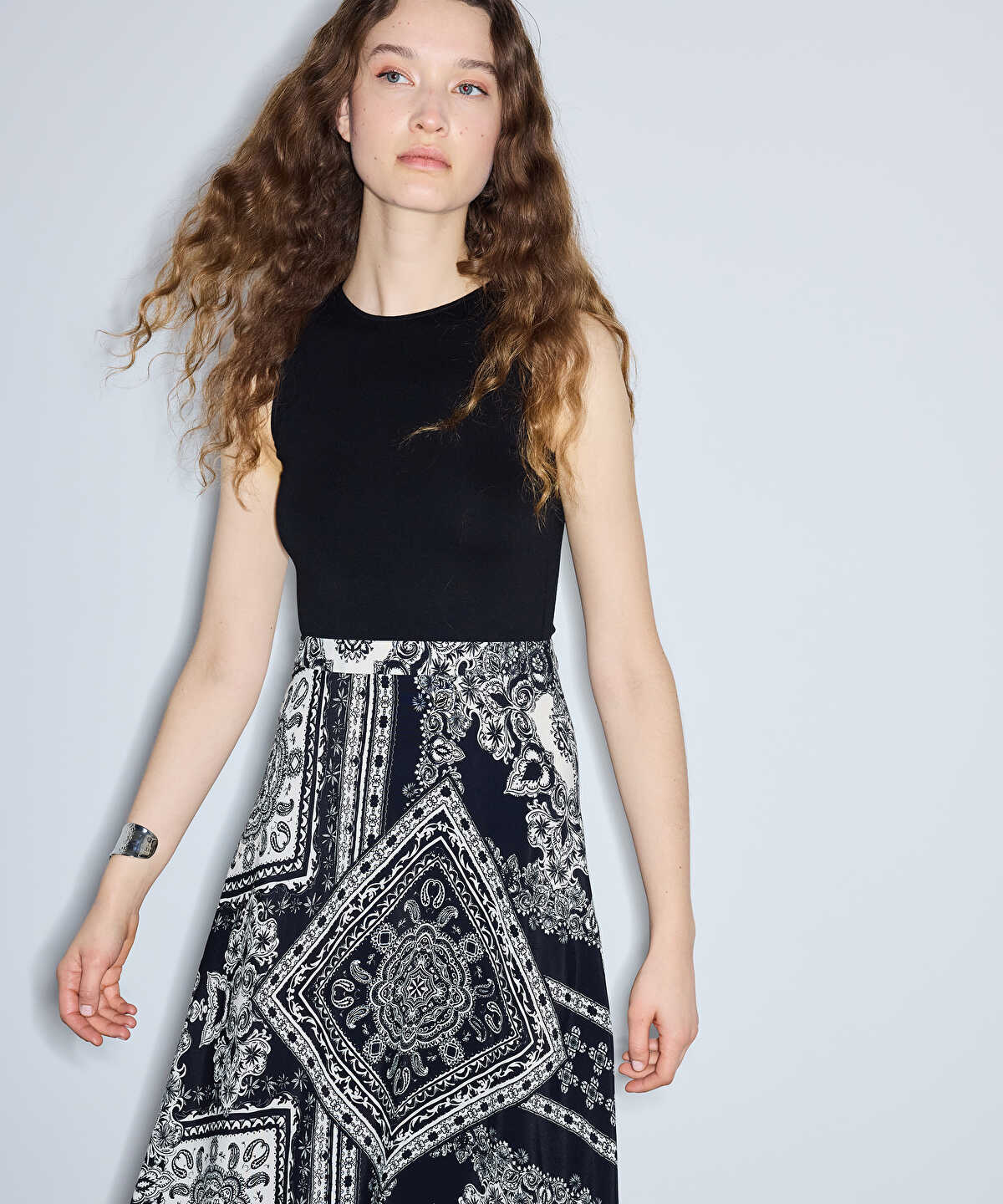 Paisley-Print Viscose Dress