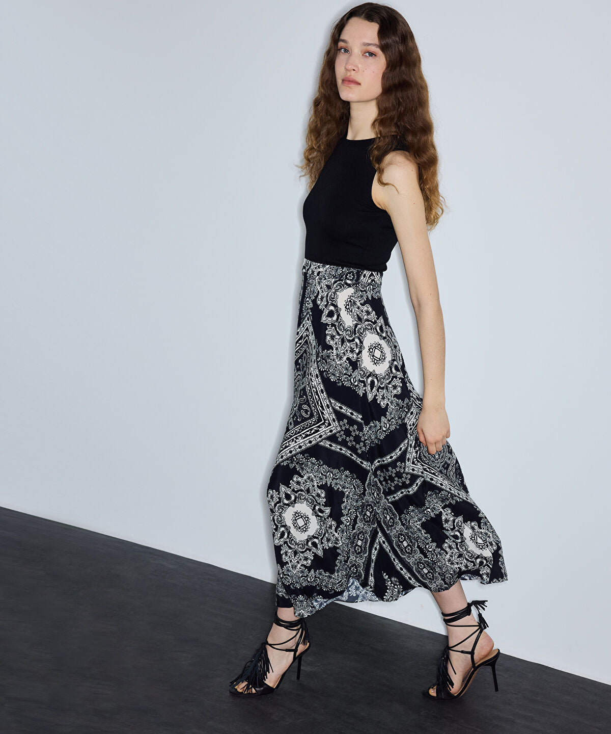Paisley-Print Viscose Dress