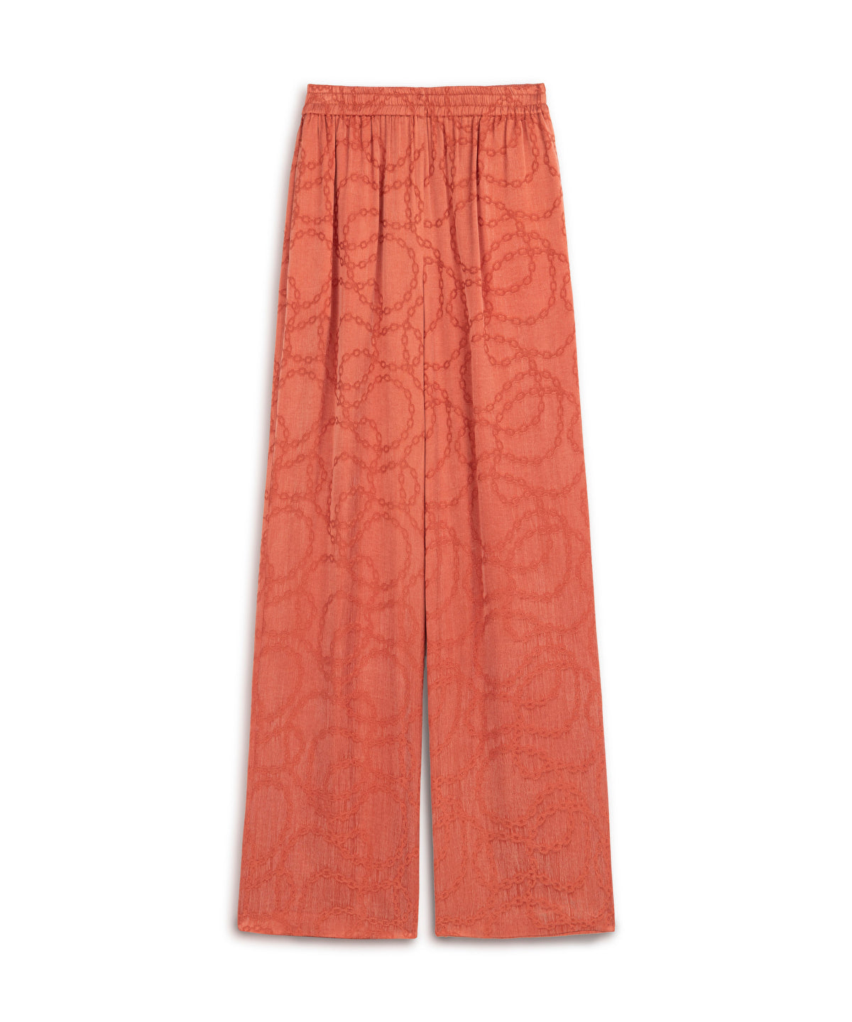 Printed Wide-Leg Trousers