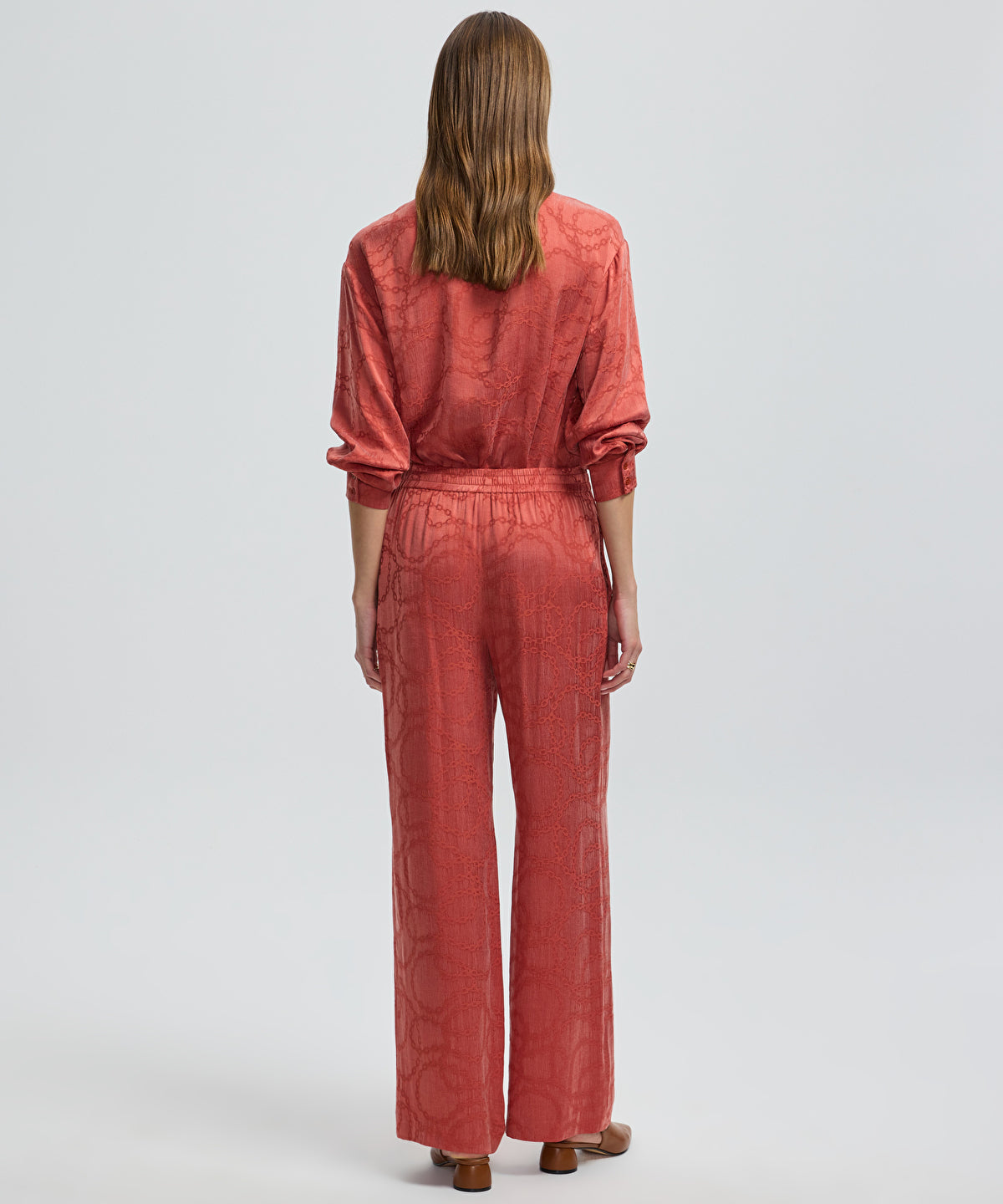 Printed Wide-Leg Trousers