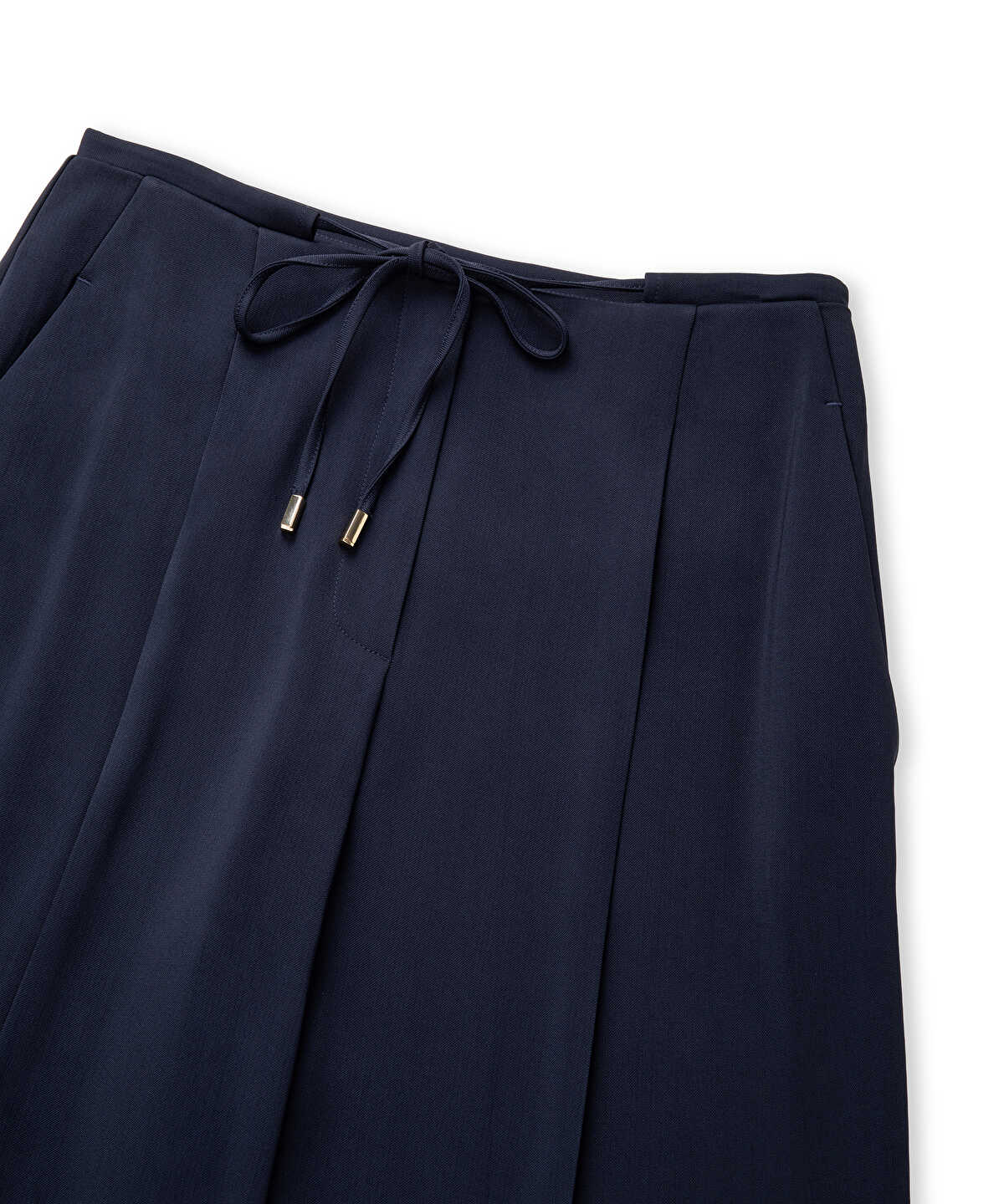 Tie Waist Wide-Leg Trousers