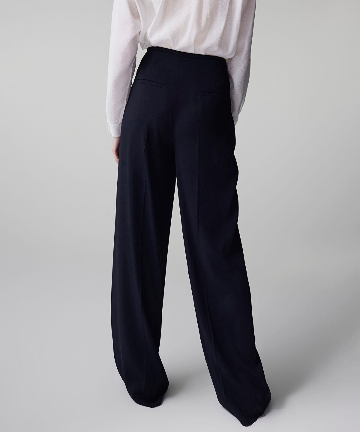 Tie Waist Wide-Leg Trousers