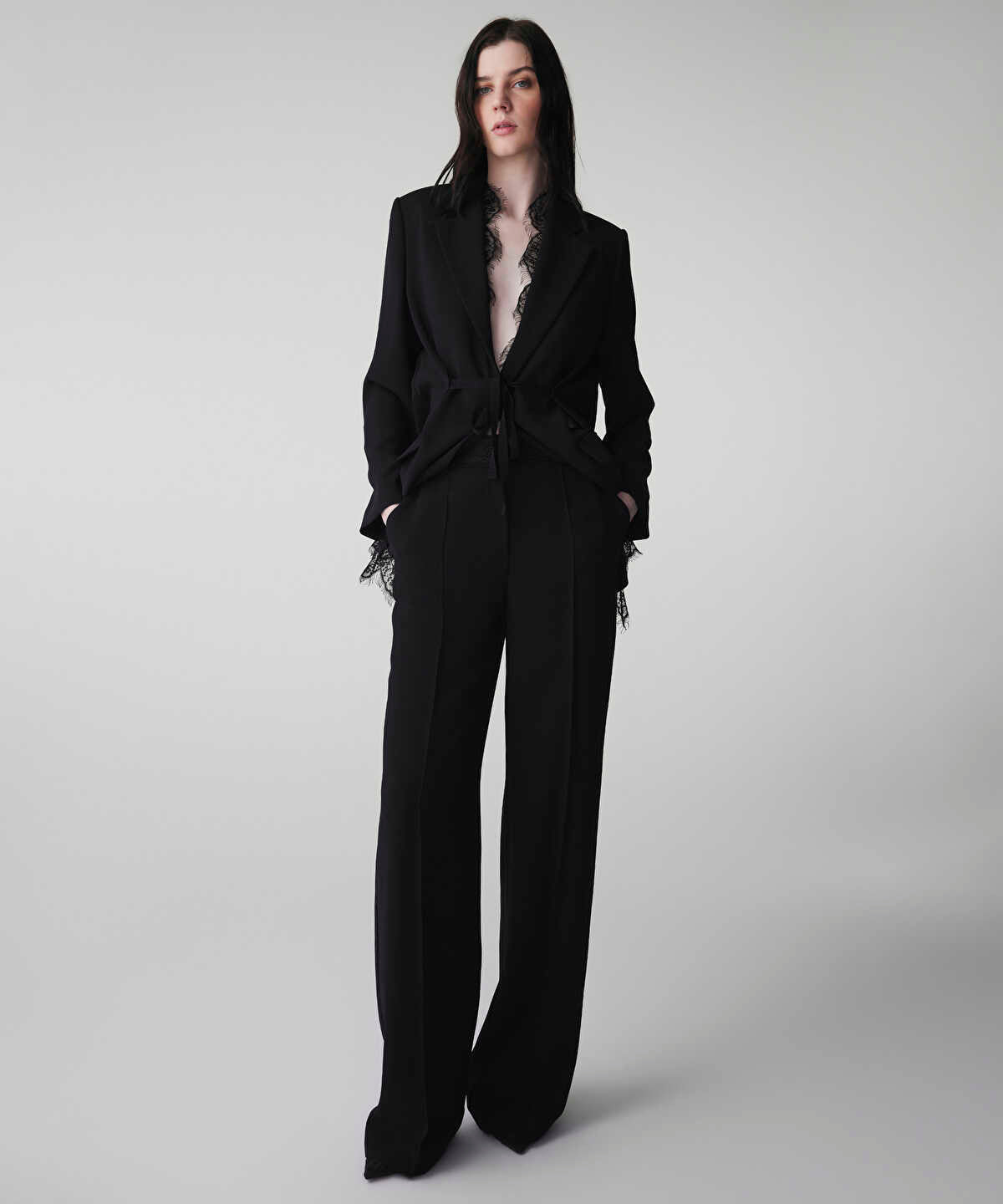 Lace Applique Trousers