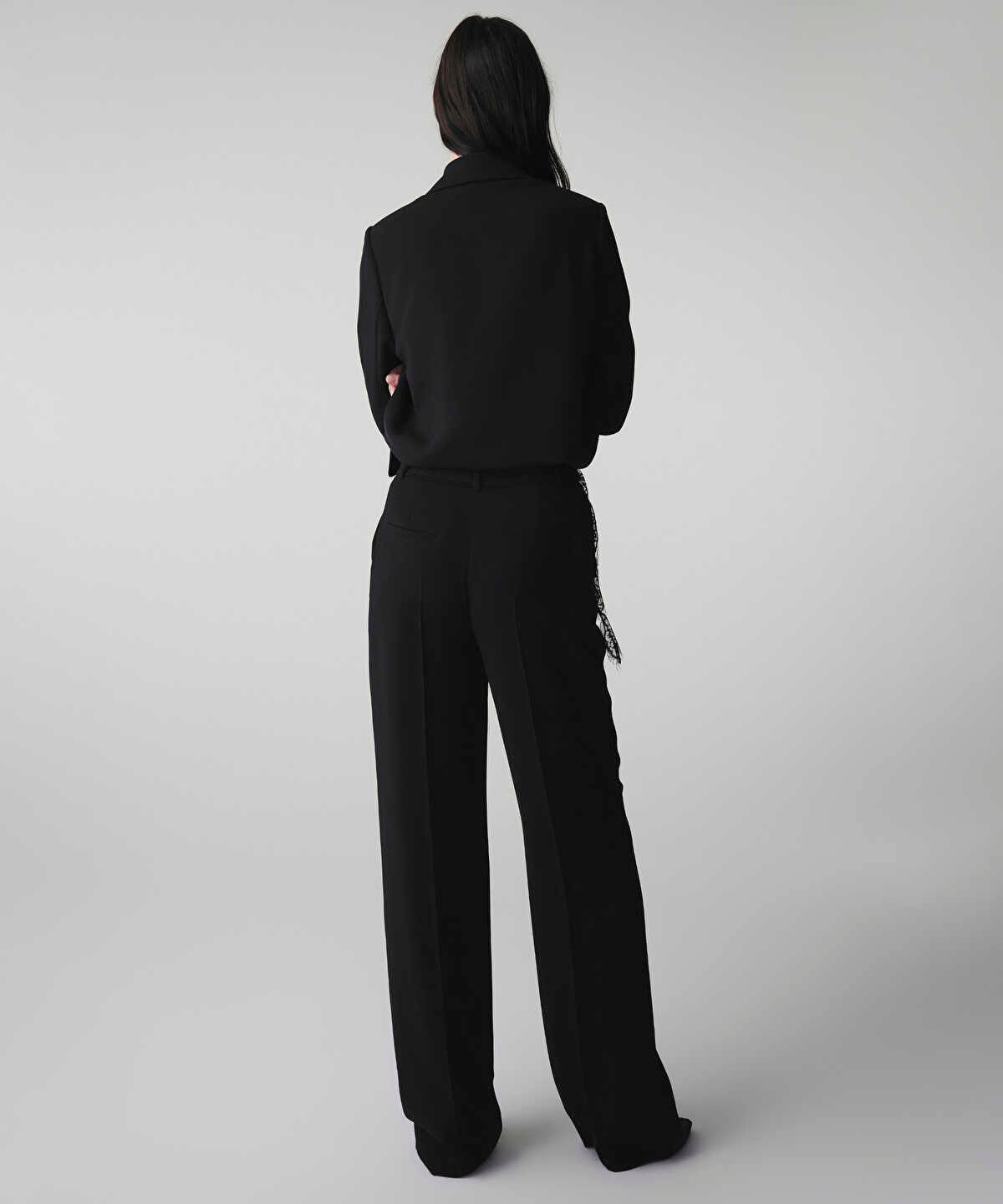 Lace Applique Trousers