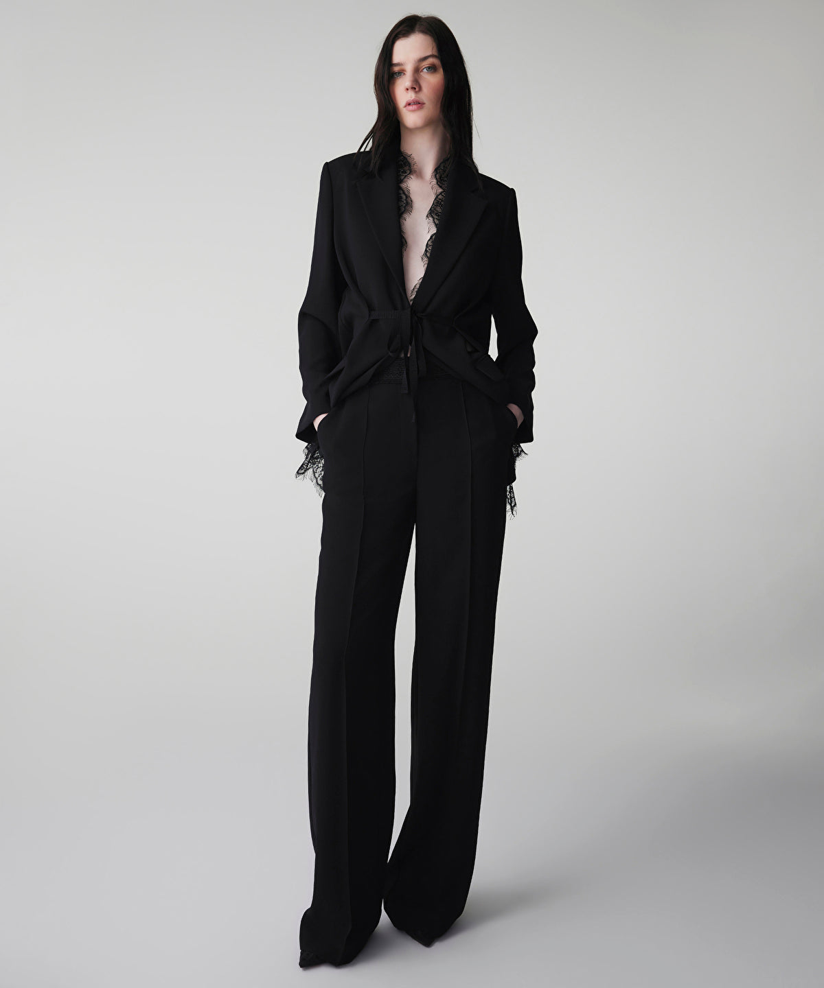 Lace Applique Trousers