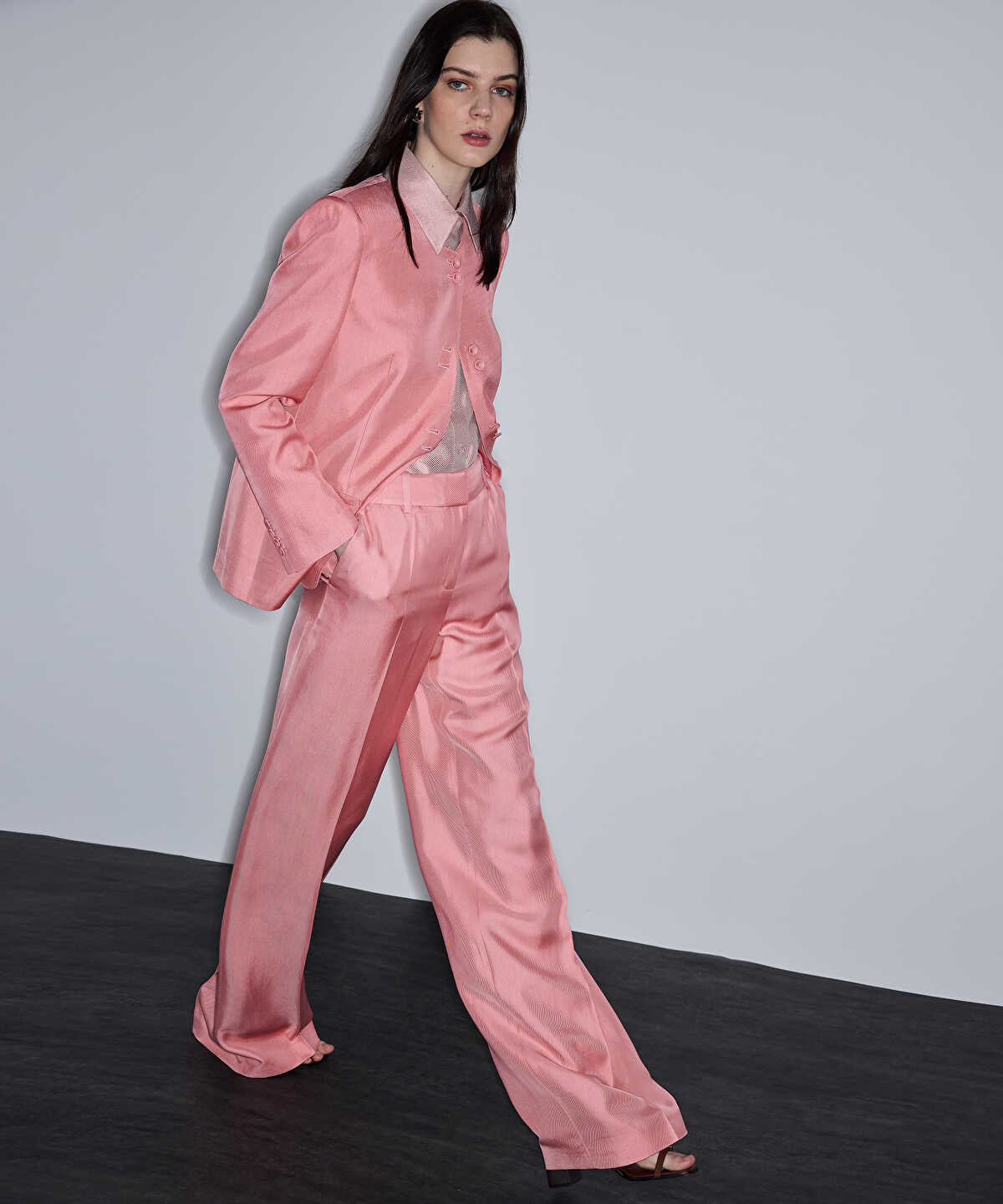 Wide-Leg Viscose Trousers