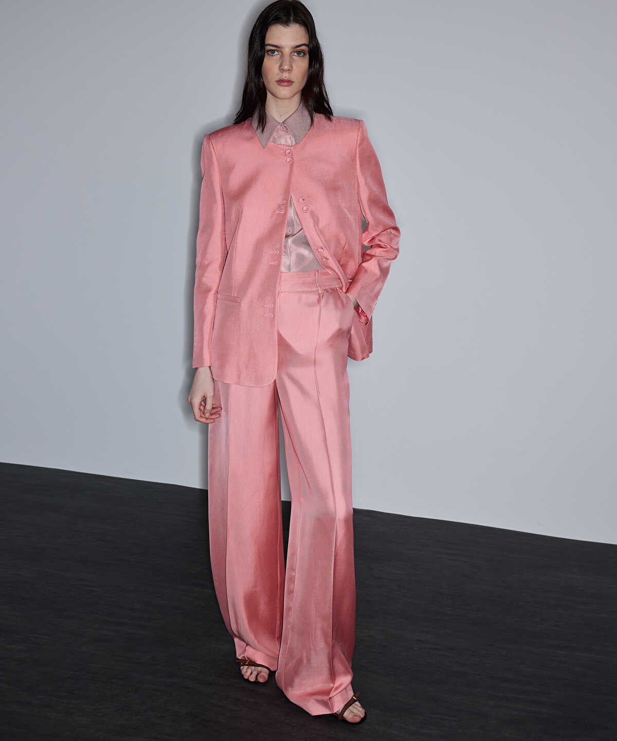 Wide-Leg Viscose Trousers