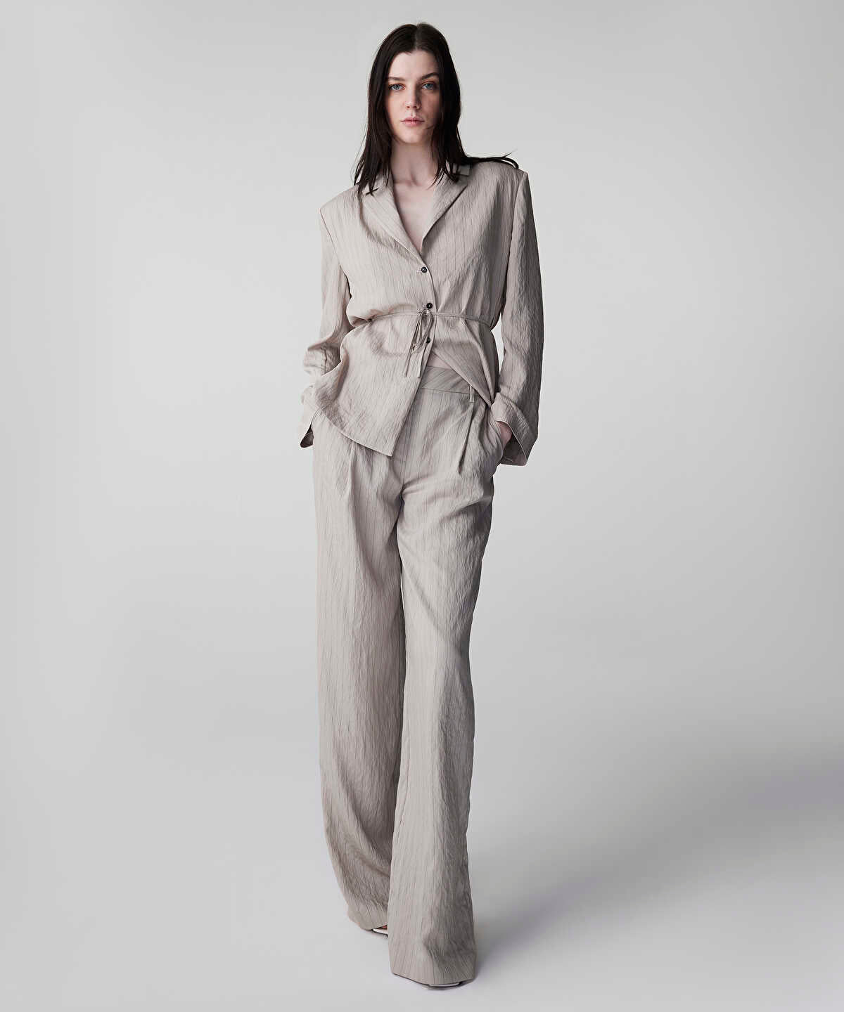 Striped Jacquard Trousers