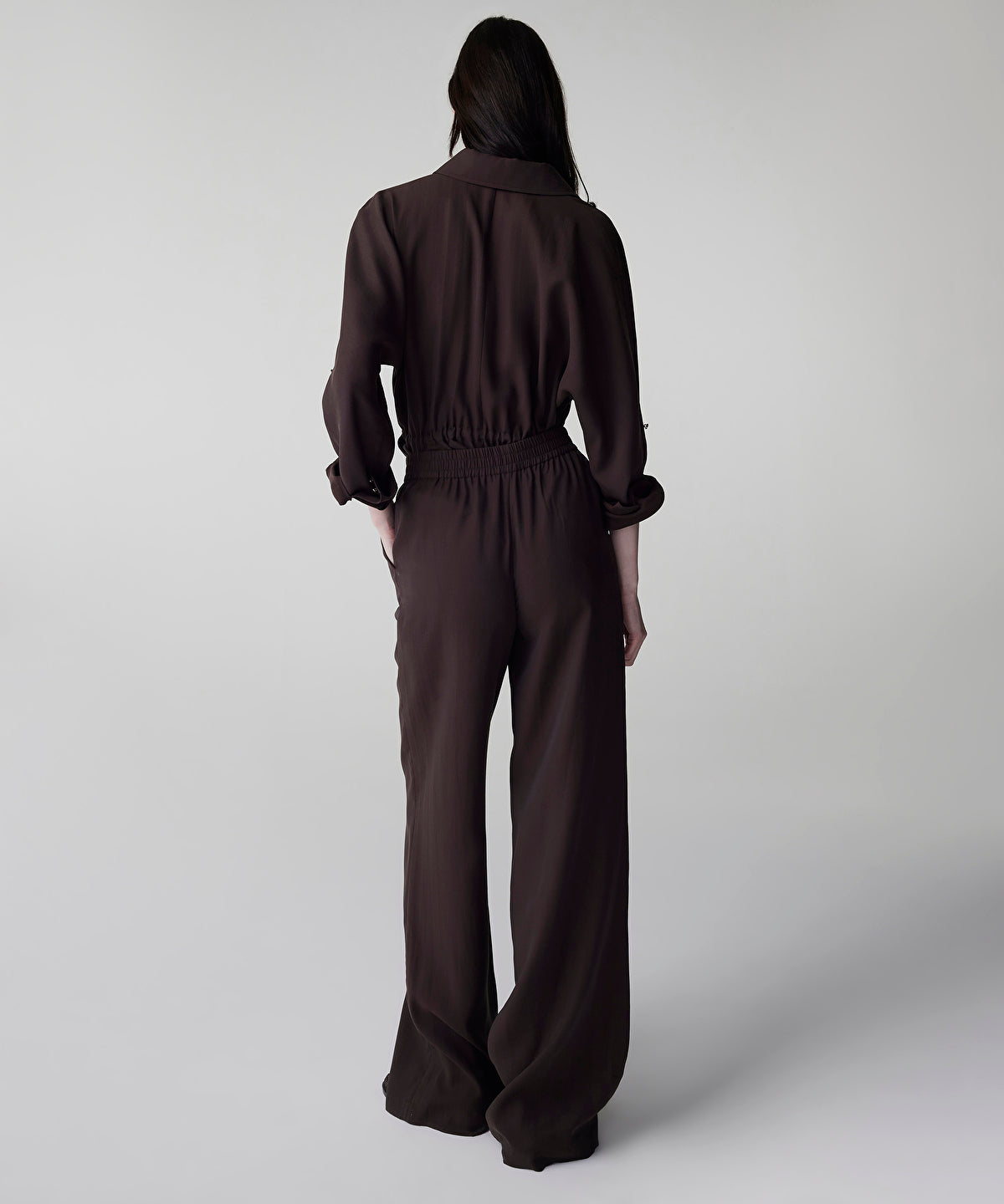 Elastic Waist Wide Leg Trousers