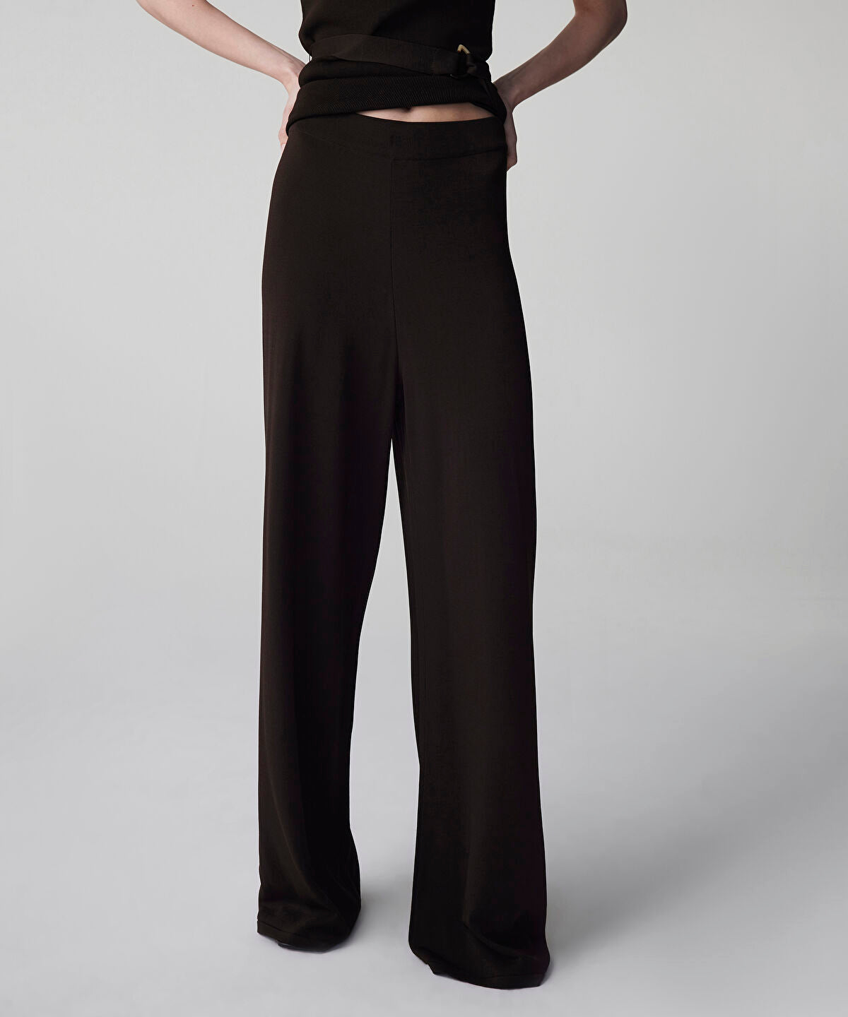 Wide Leg Knit Trousers