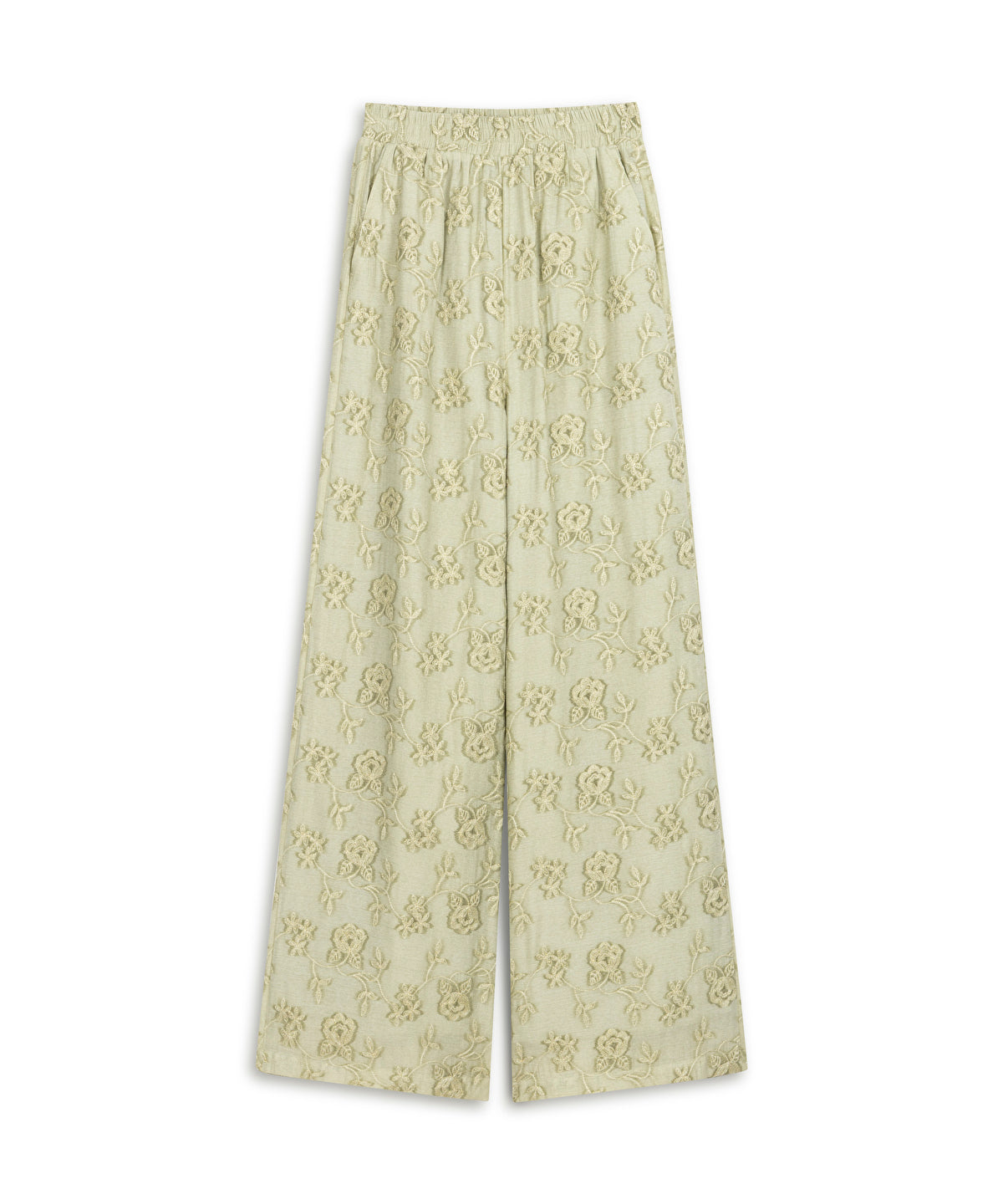 Floral Embroidered Trousers