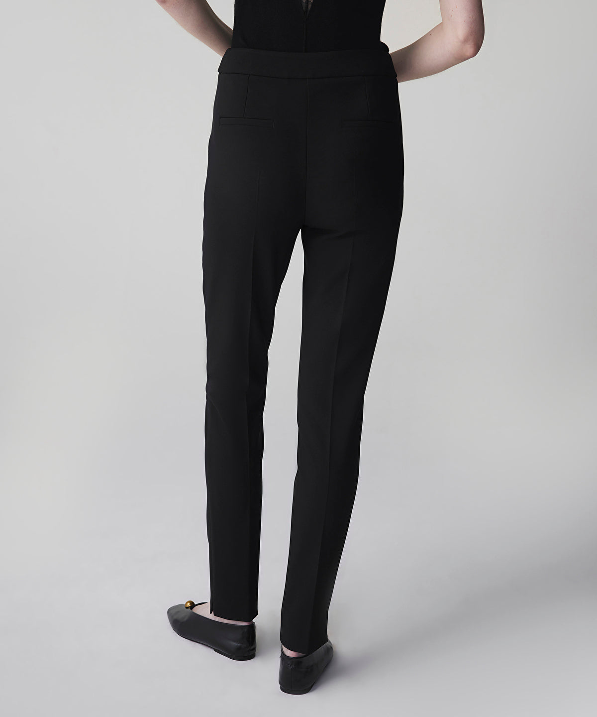 Skinny Trousers with Metal Accents