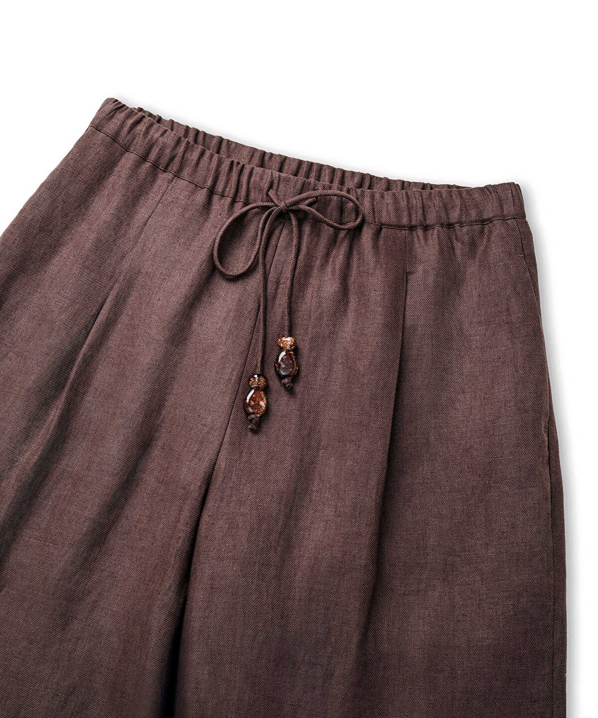 Bead-Tipped Linen Trousers