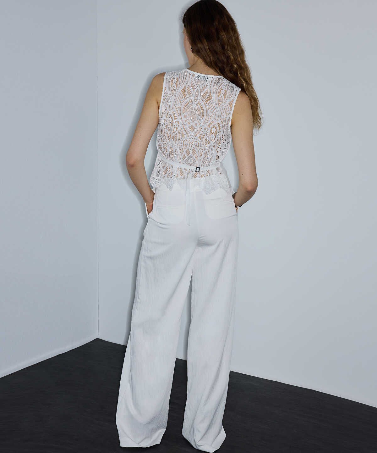 Crinkle-Effect Trousers