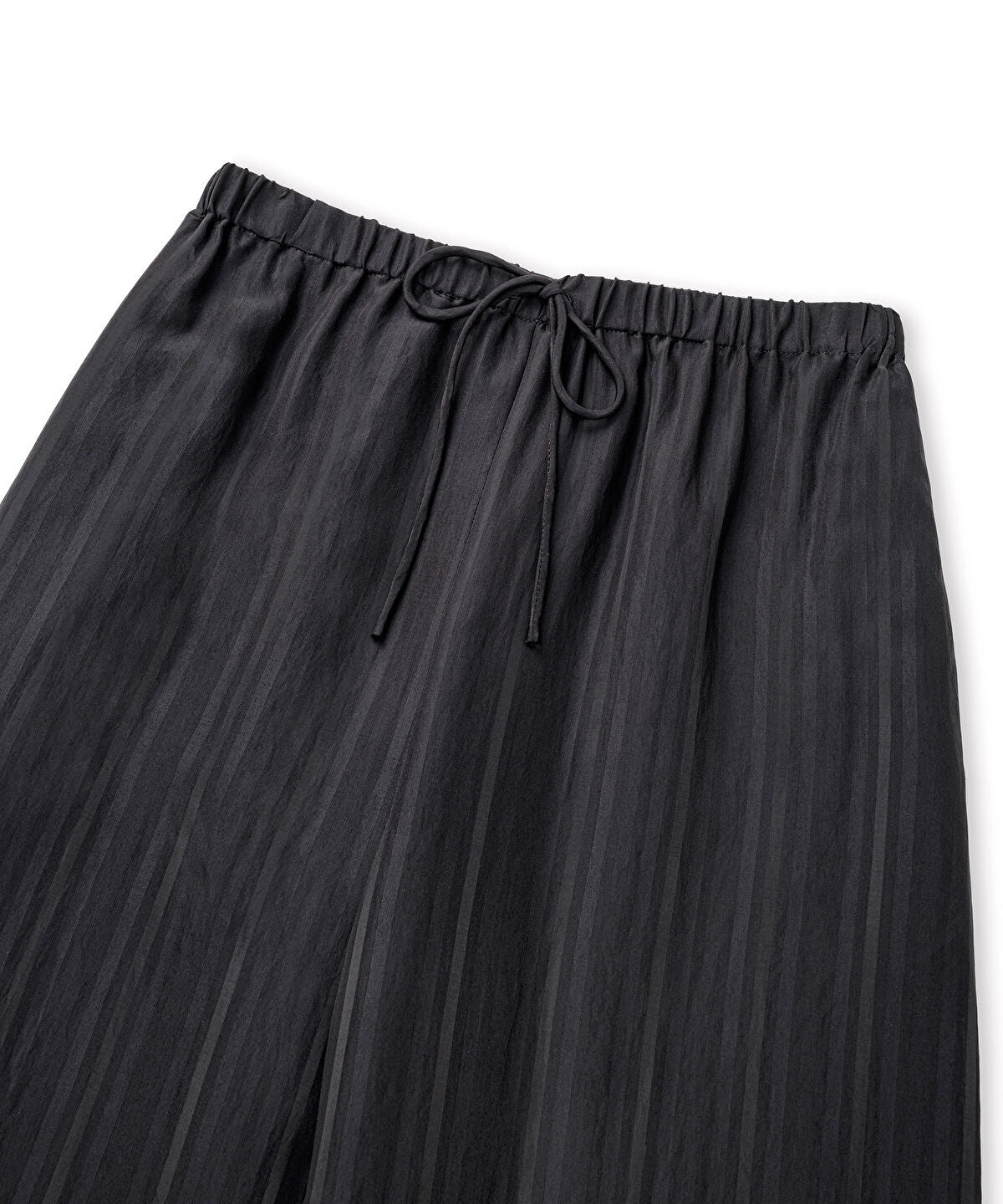 Self-Stripe Wide-Leg Trousers