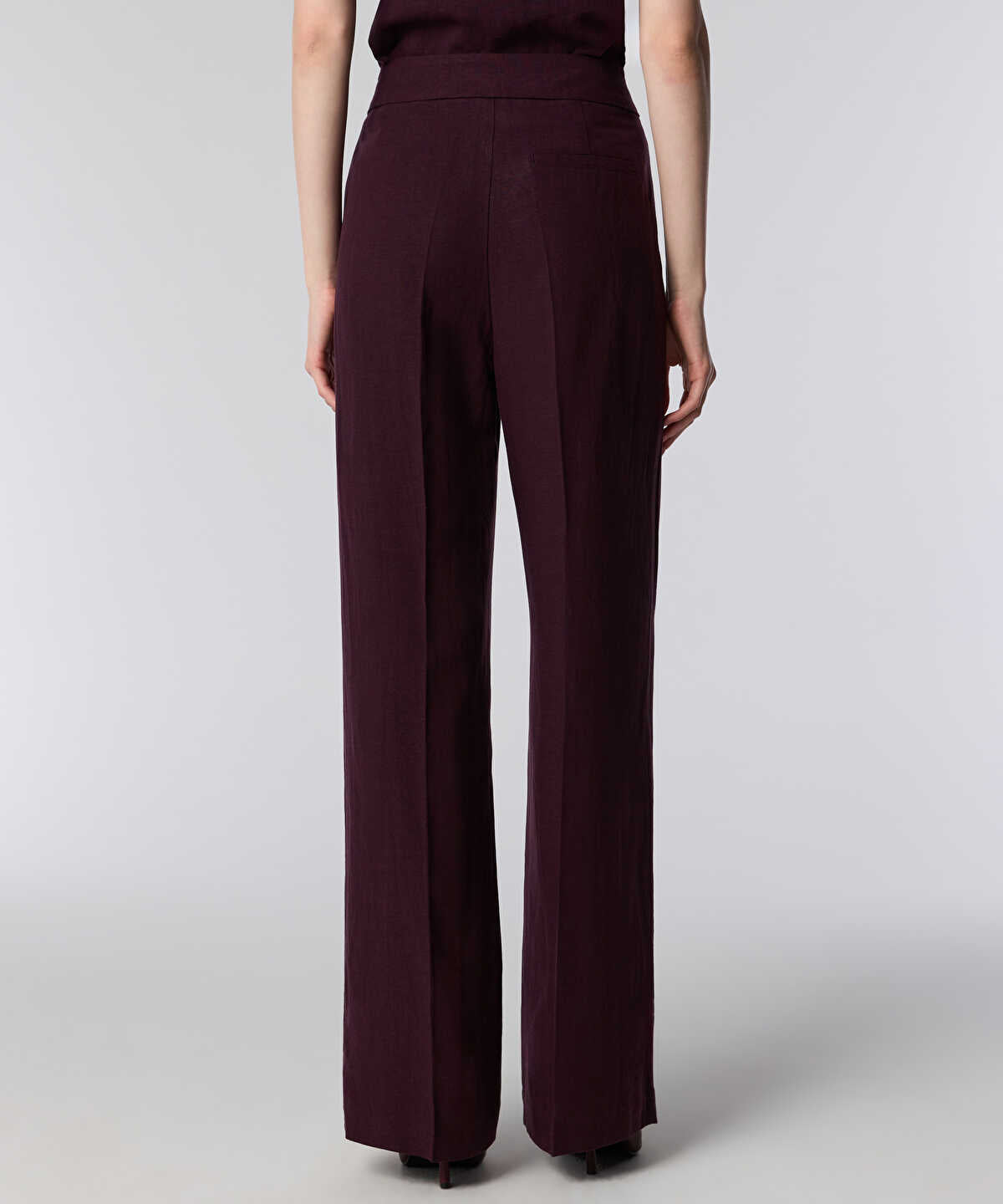Pressed Crease Wide-Leg Trousers