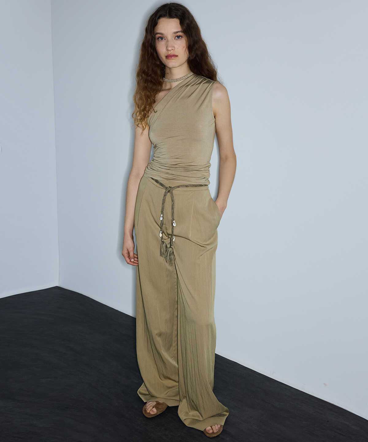 Embellished Belt Trousers