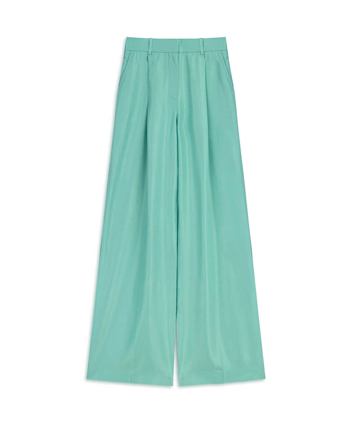 Textured Wide-Leg Trousers