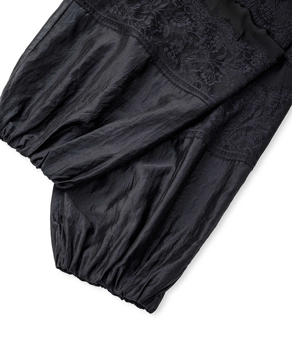 Lace-Trimmed Balloon Trousers