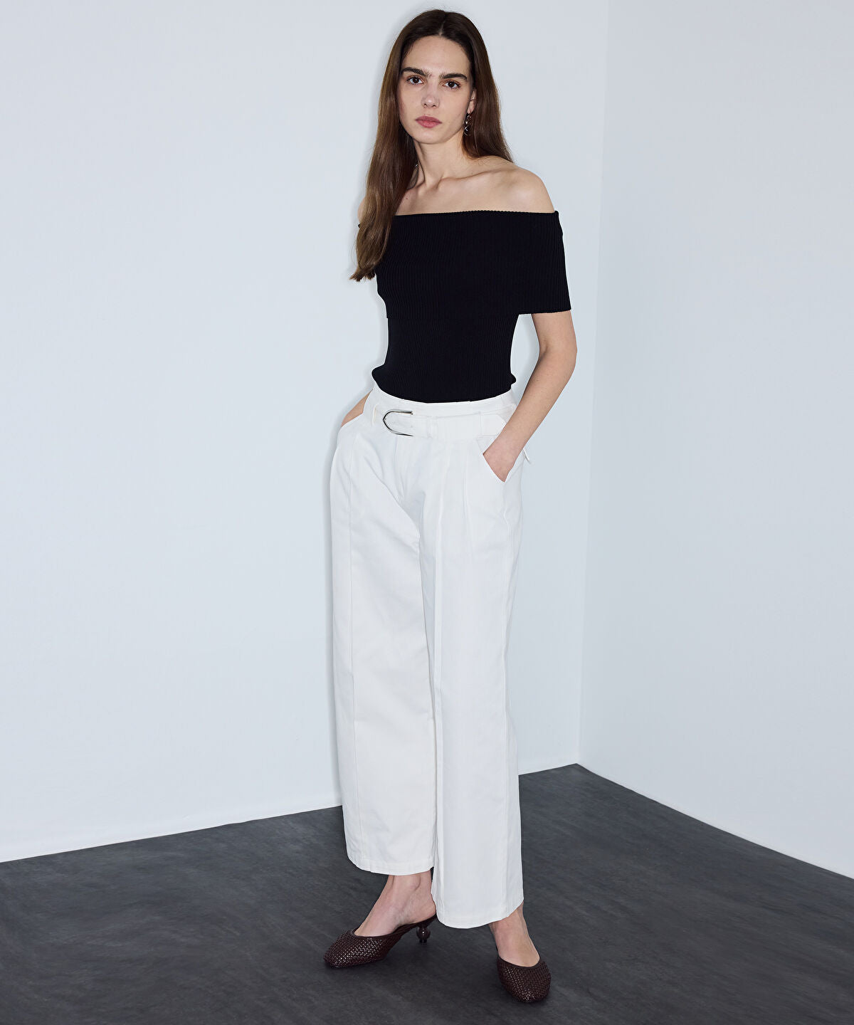 Belted Non-Denim Trousers