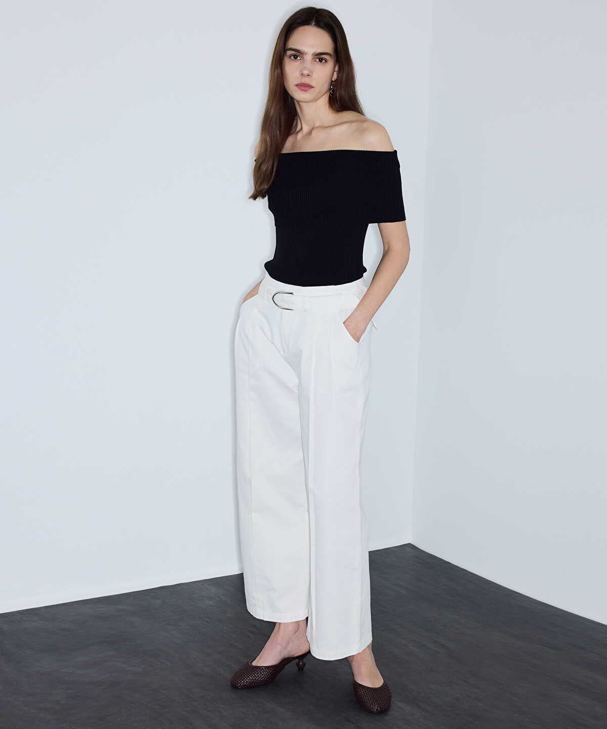 Belted Non-Denim Trousers