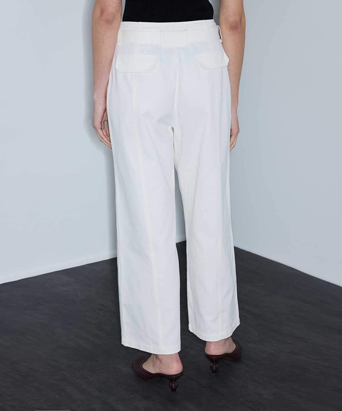 Belted Non-Denim Trousers